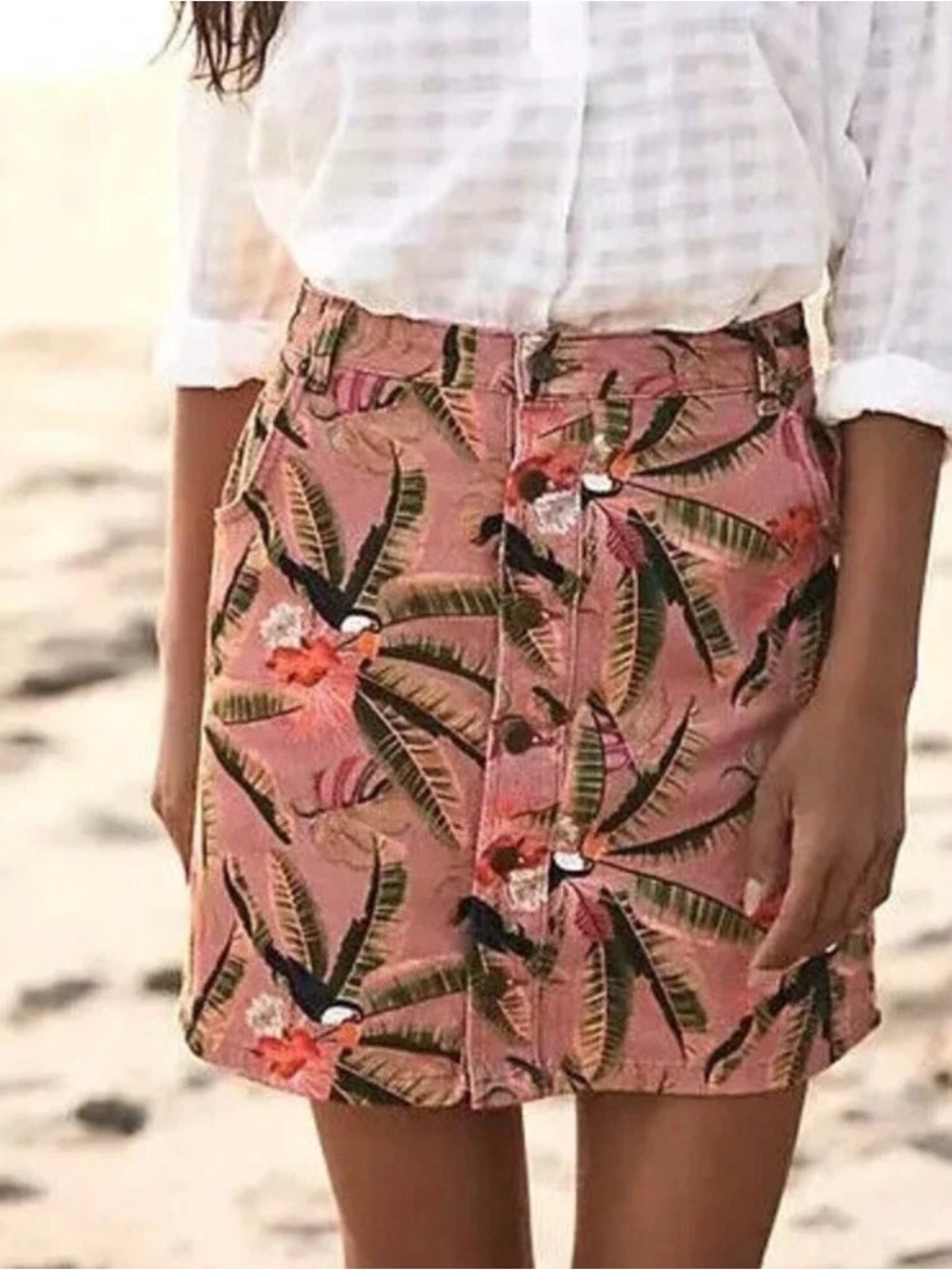 Anthropologie Farm Rio Floral mini skirt